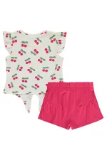 Kız Çocuk Takım 2-5 Yaş Ekru - Paket