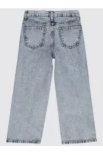 Pantalon bleu clair pour fille de 10 à 13 ans - Emballage