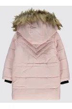 Kız Çocuk Mont 6-9 Yaş Pudra - Paket