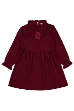Ensemble gilet et robe bordeaux pour fille de 6 à 9 ans - Pack