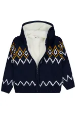 Gilet garçon bleu marine 6-9 ans - Emballage