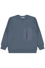 Sweat-shirt garçon 6-9 ans anthracite clair - Emballage