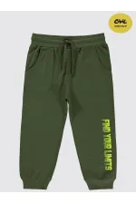 Bas de survêtement garçon 10-13 ans kaki foncé - Lot