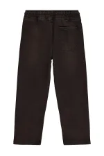 Boys' Trousers, Ages 10-13, Brown - Pack