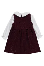 Kız Çocuk Jile ve Elbise 2-5 Yaş Bordo - Paket