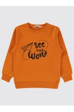 Erkek Çocuk Sweatshirt 2-5 Yaş Koyu Oranj - Paket