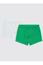 Erkek Çocuk Boxer 2-9 Yaş Yeşil-Beyaz - Paket