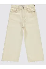 Kız Çocuk Pantolon 6-9 Yaş Ekru - Paket