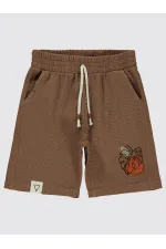 Erkek Çocuk Şort 6-9 Yaş Kahve - Paket