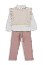 Girls' Team Set, Ages 6-9, Beige - Package