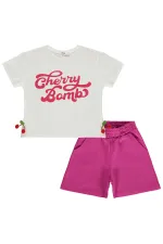 Kız Çocuk Takım 2-5 Yaş Ekru - Paket