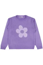 Pull violet pour fille (6-9 ans) - Emballage