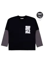 Boys Sweatshirt 6-9 Years Black - Pack