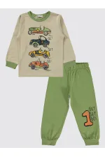 Boys Pajama Set 2-5 Years Old Light Khaki - Package