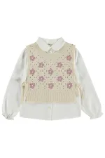 Kız Çocuk Takım 6-9 Yaş Ekru - Paket