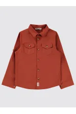 Chemise garçon 6-9 ans cuivre foncé - Lot