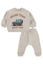 Bebek Takım 0-24 Ay Taş Rengi - Paket