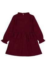 Ensemble gilet et robe bordeaux pour fille de 6 à 9 ans - Pack