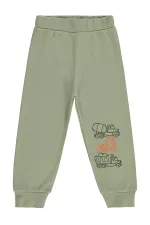 Pantalon de survêtement garçon Km 2-5 ans Kaki doux - Lot