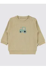 Bebek Sweatshirt 0-24 Ay Sütlükahve - Paket