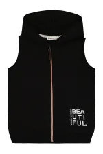 Kız Çocuk Yelek 10-13 Yaş Siyah - Paket