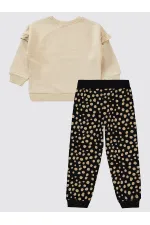 Ensemble de survêtement beige pour fille de 2 à 5 ans - Emballage