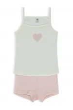 Ensemble de sous-vêtements pour filles 2-9 ans, couleur saumon - Lot