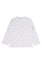 Kız Çocuk Pijama Takımı 10-13 Yaş Ekru - Paket