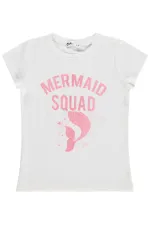 Kız Çocuk Tişört Km 6-9 Yaş Kırık Beyaz - Paket