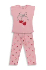 Ensemble pyjama fille, 6-9 ans, rose poudré - Lot