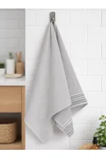 Serviette de bain garçon, 6-9 ans, couleur pierre - Lot