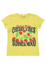 Kız Çocuk Tişört 2-5 Yaş Sarı - Paket