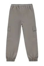 Boys' Trousers, Ages 6-9, Light Grey - Pack