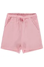 Kız Çocuk Şort 2-5 Yaş Şeftali - Paket