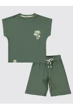 Boys Suit 6-9 Years Old Dark Khaki - Package