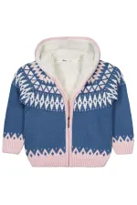 Kız Çocuk Hırka 6-9 Yaş Petrol - Paket