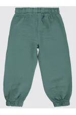 Pantalon pour fille de 2 à 5 ans, vert d'eau - Lot