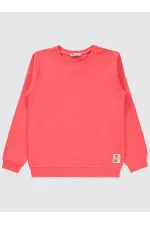 Kız Çocuk Sweatshirt 10-13 Yaş Günbatımı Mercanı - Paket
