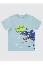 Erkek Çocuk Pijama Takımı 2-5 Yaş Buz Mavi - Paket