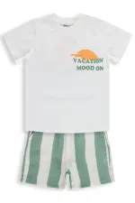 Erkek Çocuk Takım 2-5 Yaş Ekru-Haki - Paket