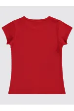 Girls' T-shirt, Ages 6-9, Red - Pack