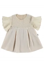 Combinaison et robe bébé 0-24 mois beige - Ensemble Combinaison et robe bébé 0-24 mois beige - Ensemble