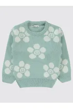 Kız Çocuk Kazak 2-5 Yaş Çağla Yeşili - Paket