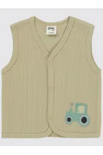 Gilet bébé 0-24 mois Café au lait - Emballage