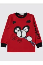 Erkek Çocuk Pijama Takımı 2-5 Yaş Kırmızı - Paket