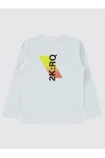 Sweat-shirt garçon blanc 6-9 ans - Lot