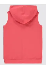 Kız Çocuk Yelek 10-13 Yaş Günbatımı Mercanı - Paket