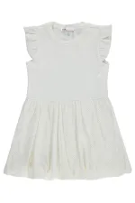 Kız Çocuk Jile ve Elbise 6-9 Yaş Kırık Beyaz - Paket