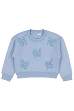 Kız Çocuk Sweatshirt 2-5 Yaş Mavi - Paket