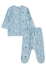 Bebek Pijama Takımı 0-24 Ay Açık Mavi - Paket